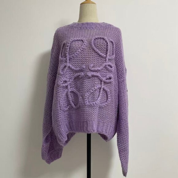 Loewe Light Purple Knit Sweater - Picture 2 of 11